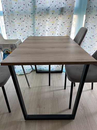 Деревянный стол Лота Лофт 140х80 белый матовый / бетон светлый фото покупателя 244