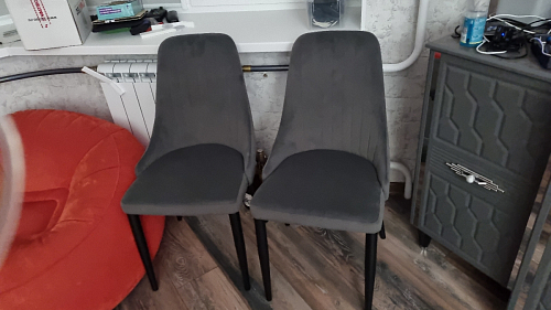 Стул на металлокаркасе Kora light blue / white фото покупателя 326