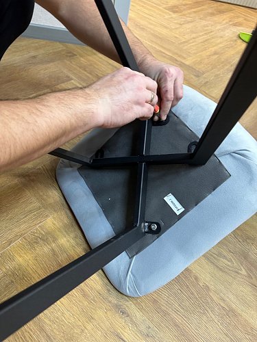 Стул на металлокаркасе Чилли К кирпичный / черный фото покупателя 222