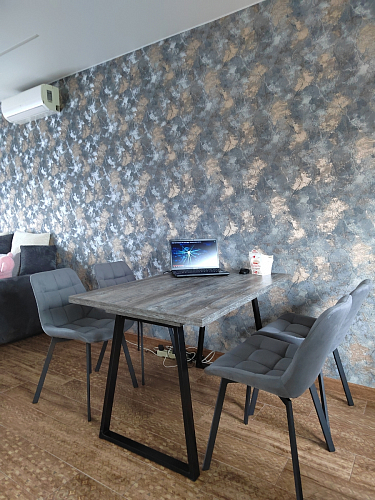 Стул на металлокаркасе Челси бирюзовый / черный фото покупателя 5