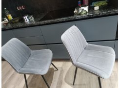 Стул на металлокаркасе Вейв светло-серый (hl 63) / 10К черный каркас фото покупателя 239