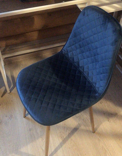 Стул на металлокаркасе Capri голубой фото покупателя 120