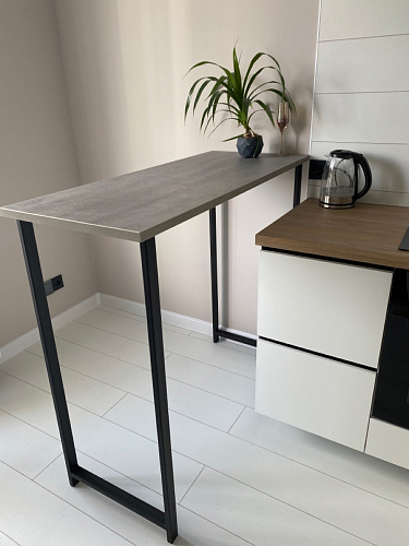 Барная стойка Дилан Лофт 120х40х90 бетон светлый фото покупателя 122