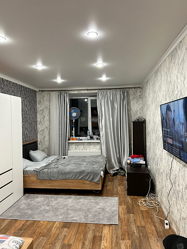 Двуспальная кровать Клауд 160х200 парящая дуб крафт золотой / антрацит фото покупателя 163