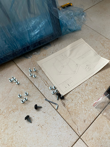 Стол Лота Лофт 120 32 мм бетон / черный матовый фото покупателя 185