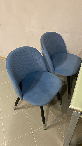 Стул на металлокаркасе Gabi dark beige / black / silver фото покупателя 98