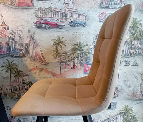 Стул на металлокаркасе Чилли К черный / зеленый фото покупателя 697