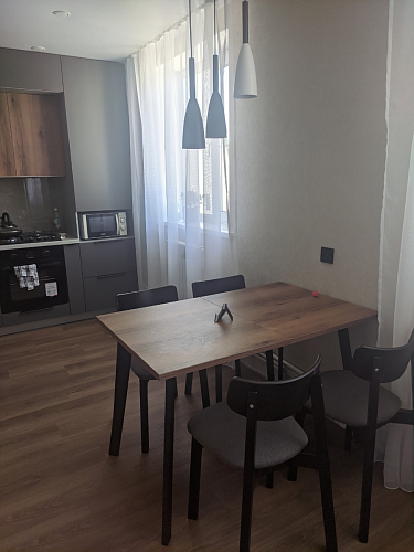 Стол Тринити Лофт 120 32 мм дуб галифакс табако / черный матовый фото покупателя 940