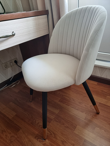 Стул на металлокаркасе Gabi dark beige / black / silver фото покупателя 989