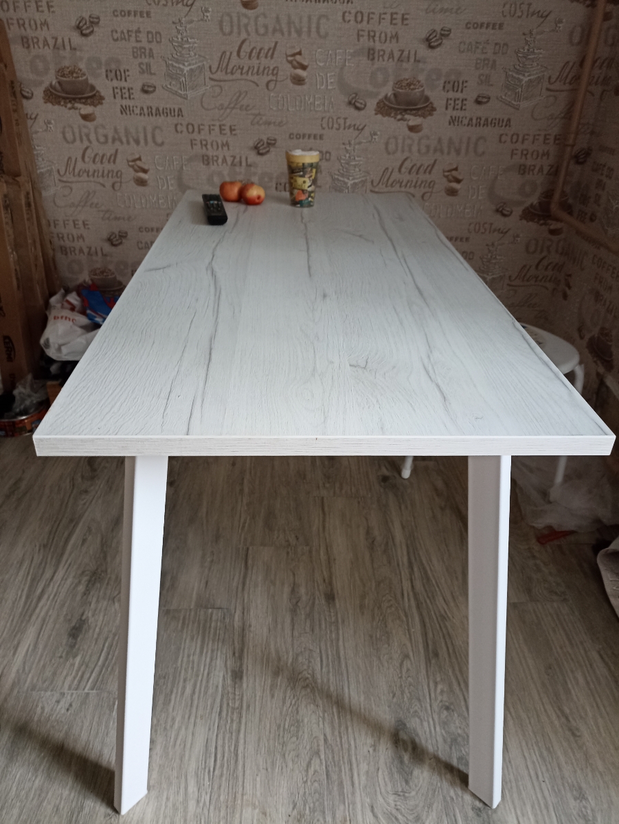 Стол Тринити Лофт 120 32 мм дуб галифакс табако / черный матовый фото покупателя 310