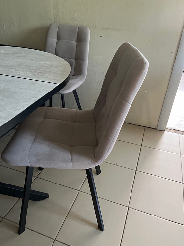 Стул на металлокаркасе Чилли синяя ткань / белый фото покупателя 548