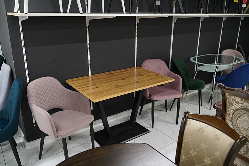 Стол на тумбе Мичиган Лофт 110х70 25 мм дуб вотан / белый / белый из шоурума 1