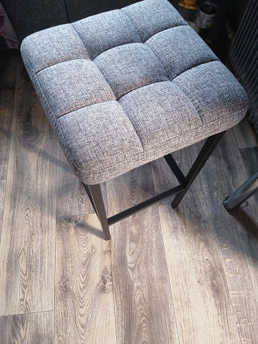 Барный стул Лофт ткань канди грей / черный матовый фото покупателя 251