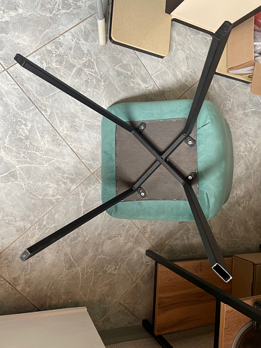 Стул на металлокаркасе Чилли К темно-серый (velutto 32) / черный фото покупателя 586