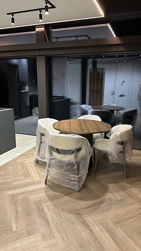 Деревянный стол Барел 89 белый / золото фото покупателя 15