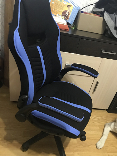 Компьютерное кресло Plast черный / голубой фото покупателя 18