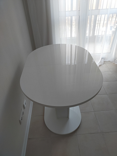 Стол на тумбе Порламар белый глянец фото покупателя 2