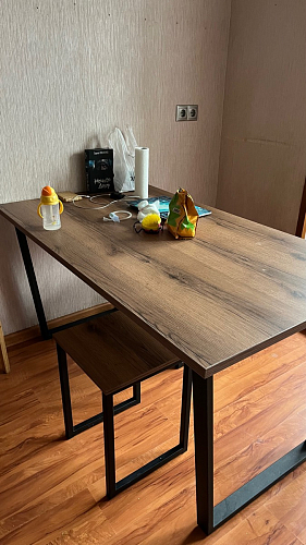 Деревянный стол Лота Лофт 140х80 дуб крафт табачный / черный матовый фото покупателя 272