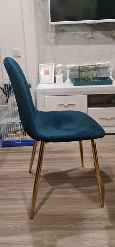 Стул на металлокаркасе Dabl 01 champagne / gold фото покупателя 116