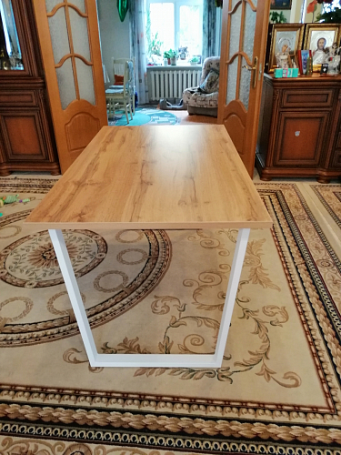 Стол Лота Лофт 140 25 мм черный матовый / бетон фото покупателя 692