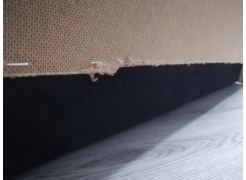 Диван Меркурий прямой рогожка серый / эко кожа черный со спальным местом 160 см фото покупателя 2