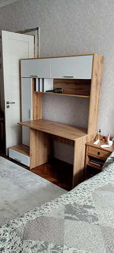 Письменный стол Лайт 03.243 дуб золотой (craft) / белый премиум фото покупателя 288