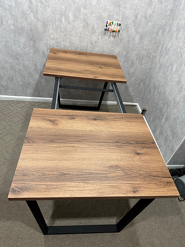 Стол Лота Лофт 140 25 мм черный матовый / бетон фото покупателя 701