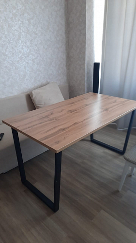 Деревянный стол Лота Лофт 140х80 черный матовый / бетон светлый фото покупателя 124