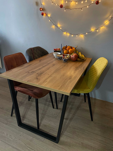 Стол Лота Лофт 120 32 мм бетон / черный матовый фото покупателя 374