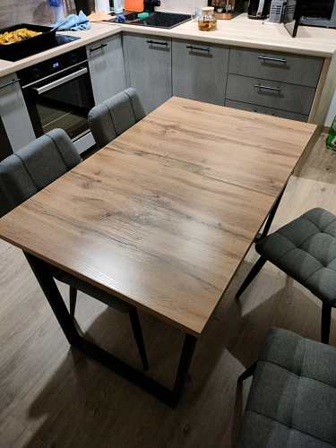 Стол Лота Лофт 140 25 мм черный матовый / бетон фото покупателя 107