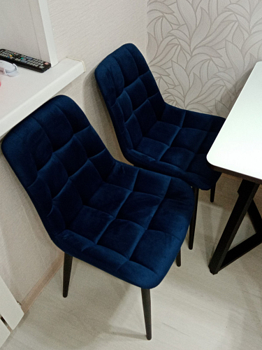 Стул на металлокаркасе Челси серый 02 / черный фото покупателя 205