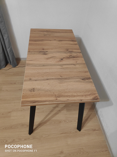 Стол Тринити Лофт 120 32 мм бетон / черный матовый фото покупателя 118