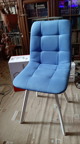 Стул на металлокаркасе Чилли К черный / зеленый фото покупателя 58