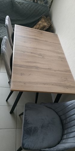 Стол раскладной Колон Лофт 120 32 мм дуб галифакс табако / черный матовый фото покупателя 45