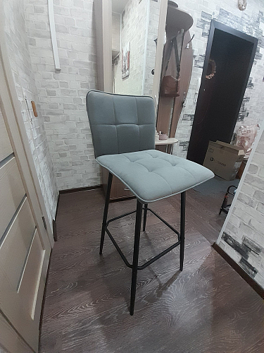 Полубарный стул Bari/Бари серый велюр фото покупателя 35