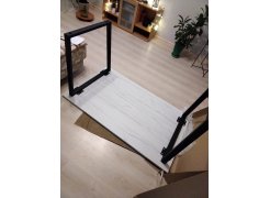 Деревянный стол Лота Лофт 120(160)х75 черный матовый / бетон светлый фото покупателя 525