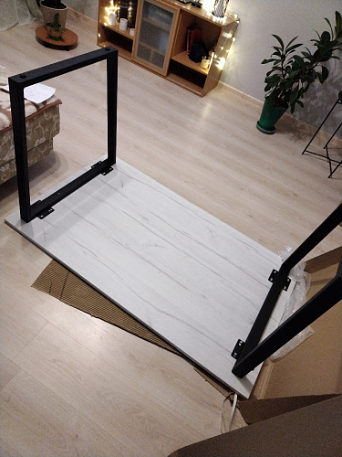 Стол раскладной Лота Лофт 120 25 мм юта / черный матовый фото покупателя 525