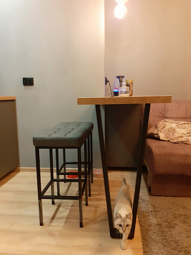 Барный стул Лофт катания лаванда / белый матовый фото покупателя 13