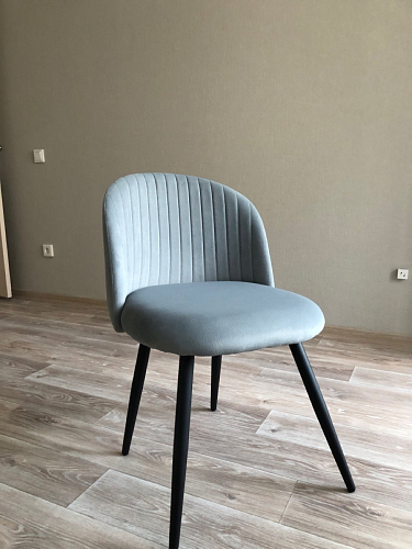 Стул на металлокаркасе Gabi dark beige / black / silver фото покупателя 278