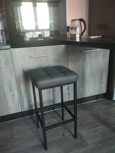 Барный стул Лофт микровелюр катания блэк / черный матовый фото покупателя 114