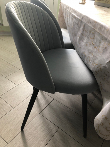 Стул на металлокаркасе Gabi 1 dark gray / black фото покупателя 242