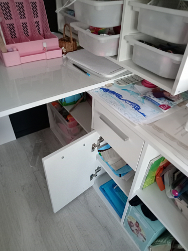 Письменный стол Лайт 03.245F белый гладкий 101 фото покупателя 127