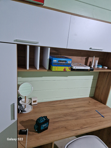 Письменный стол Лайт 03.243 дуб золотой (craft) / белый премиум фото покупателя 261