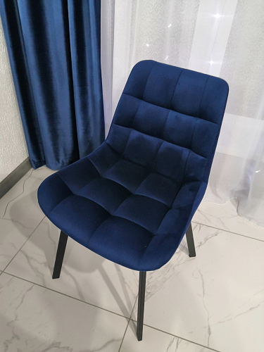 Стул на металлокаркасе Челси велюр коричневый / черный каркас фото покупателя 151