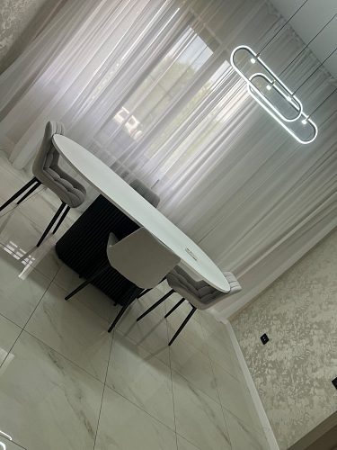 Деревянный стол Барон О 200 х 90 белая пленка шагрень / белый фото покупателя 61