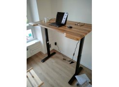 Компьютерный стол Маркос 140х80 голубой / черный фото покупателя 14