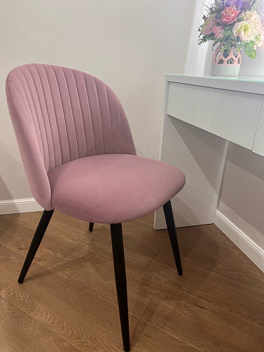 Стул на металлокаркасе Gabi dark beige / black / silver фото покупателя 944