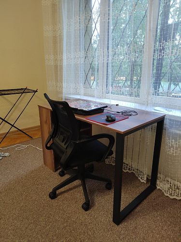 Письменный стол Битти Лофт 116х60х75 креатель / черный матовый фото покупателя 98