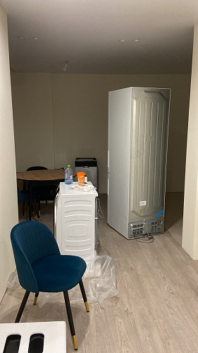 Стул на металлокаркасе Gabi 1 light blue / black / gold фото покупателя 389