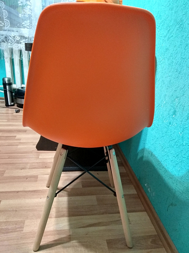 Пластиковый стул Eames PC-015 серо-голубой / дерево фото покупателя 496